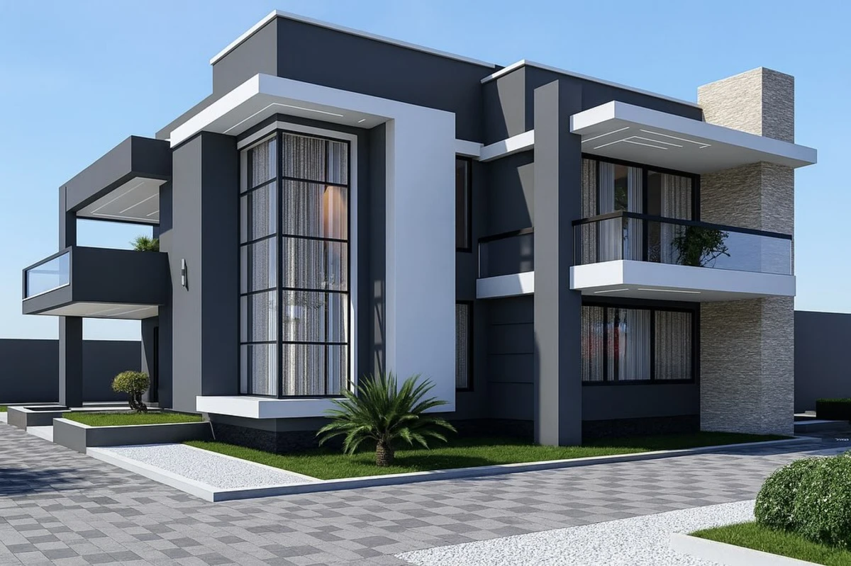 Modern Charcoal with White Accents