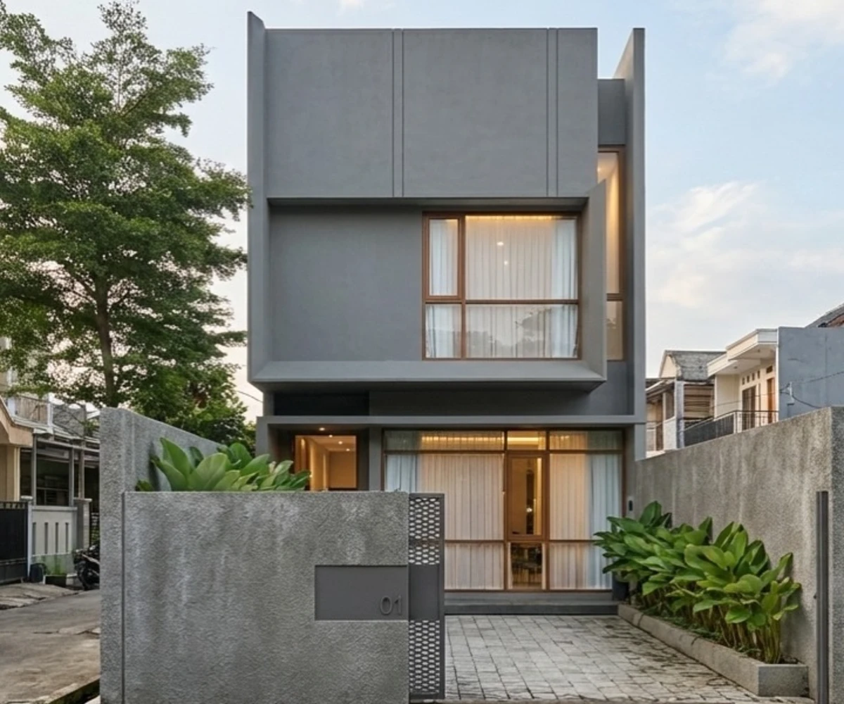  Narrow Monochromatic Grey Vertical Home