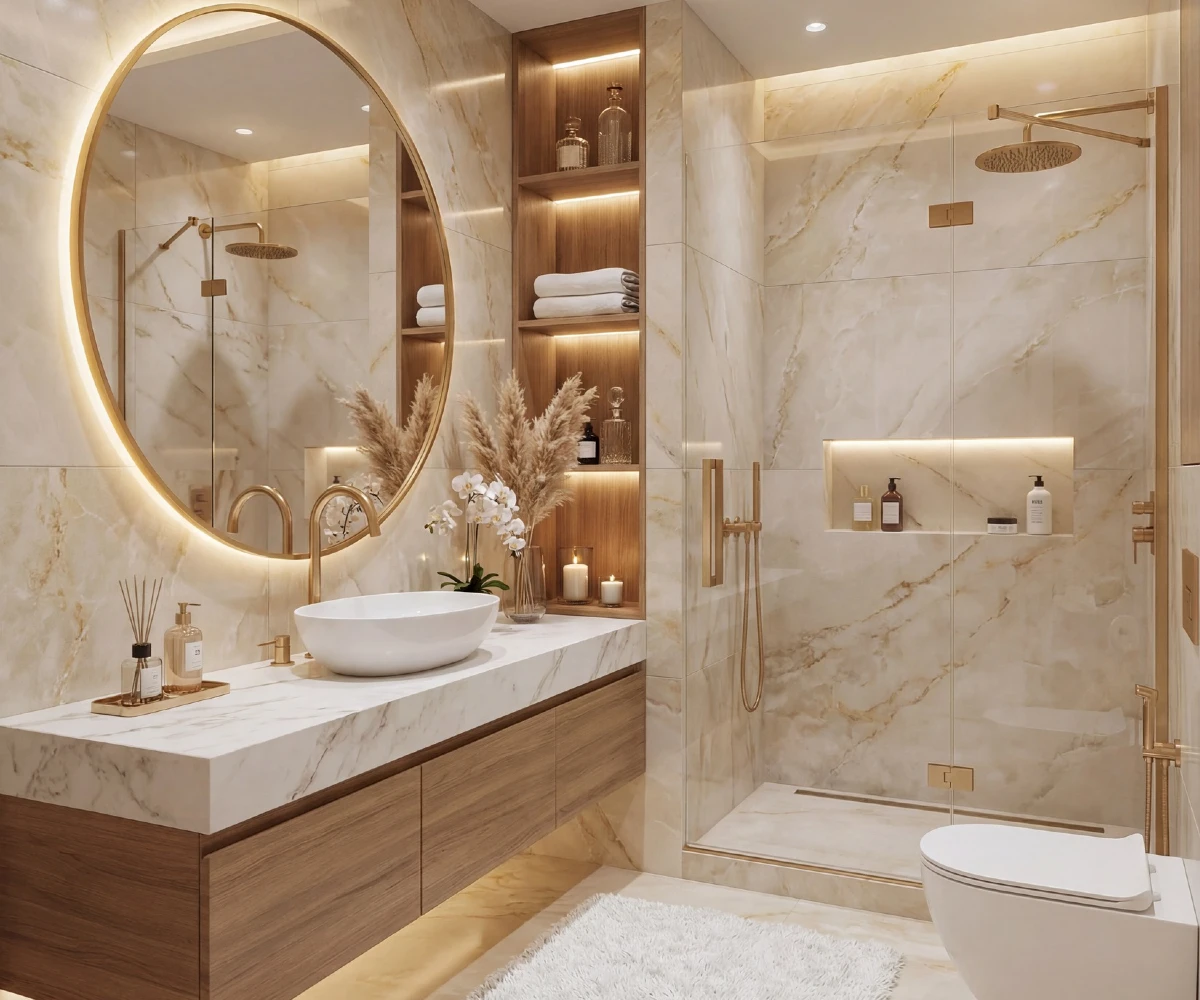 Illuminated Circular Mirror