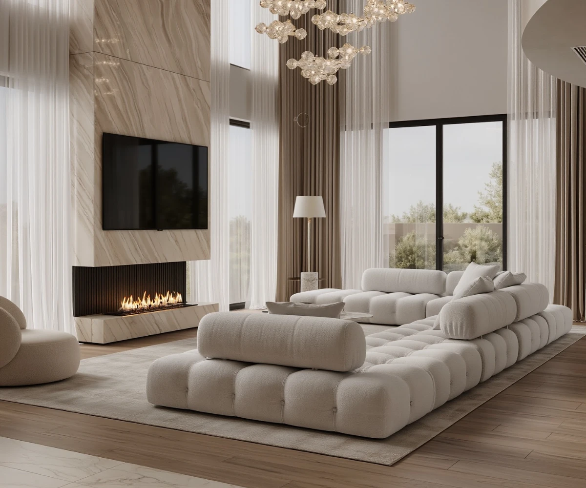 Oversized Tufted Modular Sectional