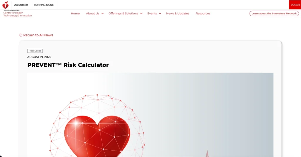 The AHA PREVENT Calculator