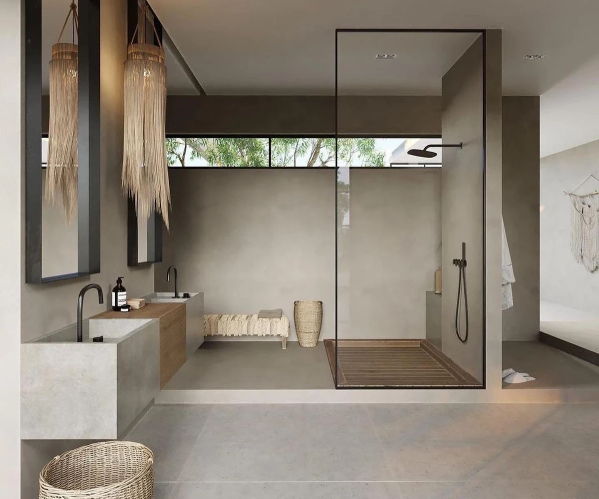 Concrete Basins And Slatted Shower Floor