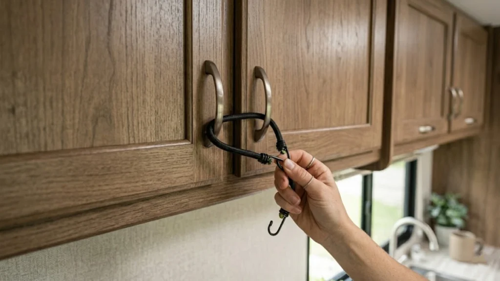 Bungee Cords for Cabinet Handles