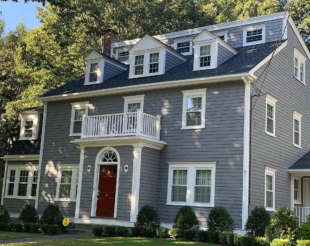 Classic Grey Shingles with Bold Entry