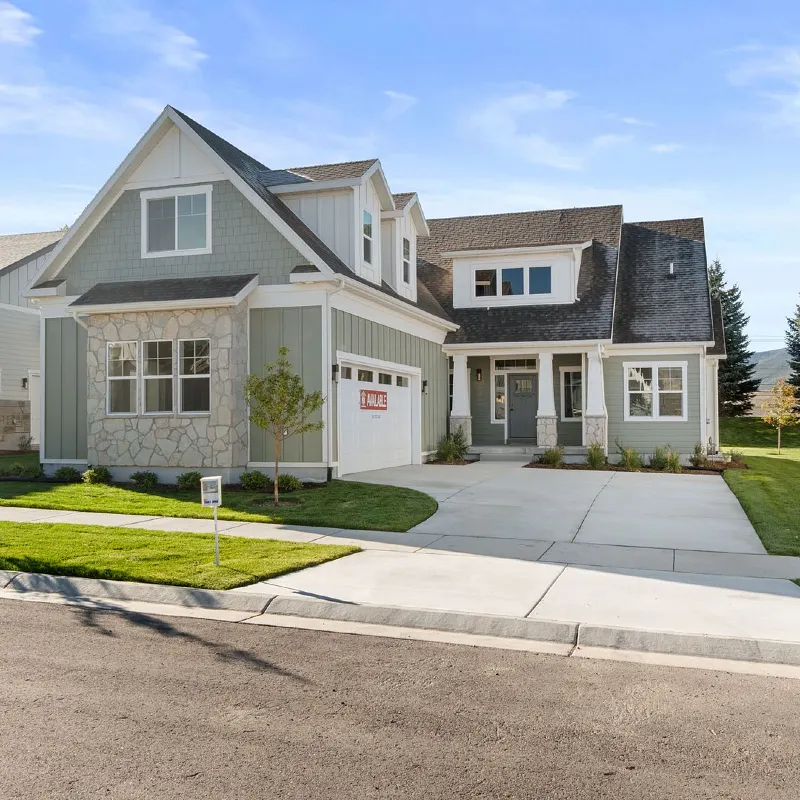 Sage Green and Mixed Masonry