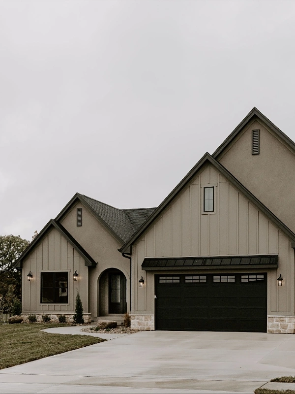 Warm Taupe Board and Batten