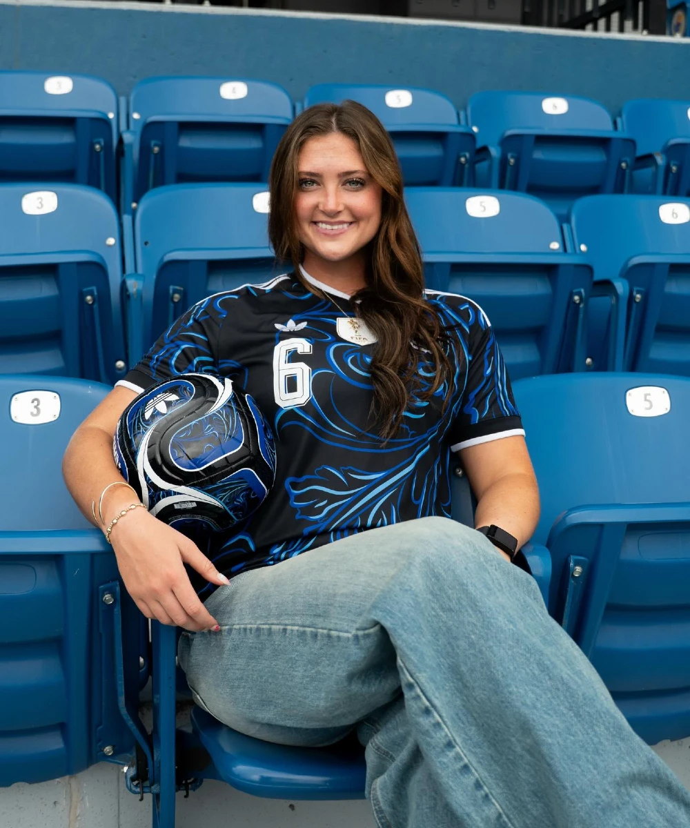 Patterned Jersey with Light Denim