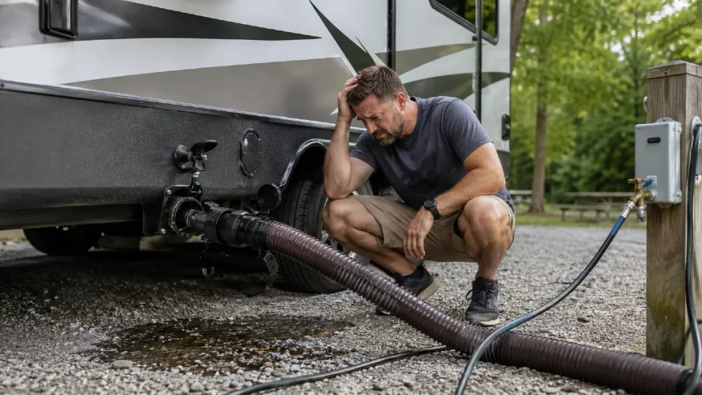 Leaving the Black Tank Valve Open Can Create a Bigger Problem