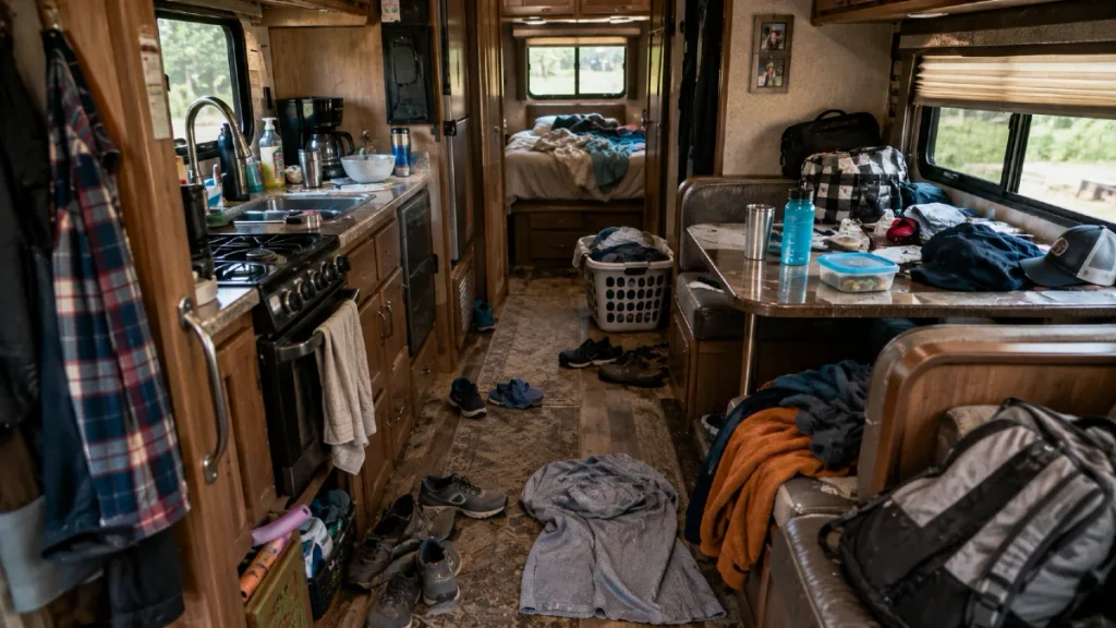The RV Gets Messy Much Faster Than a House