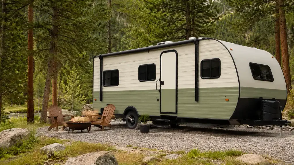 Sage Green Helps a Camper Blend Into Outdoor Settings