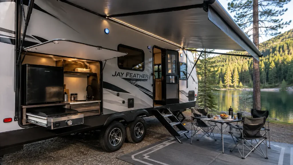 Jay Feather 25BH Gives a Bunkhouse a Serious Outdoor Kitchen