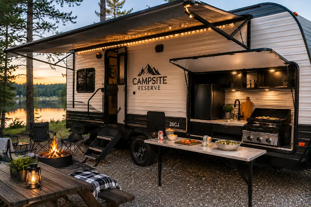 Campsite Reserve 26CJ Proves a Simple Outside Kitchen Still Works