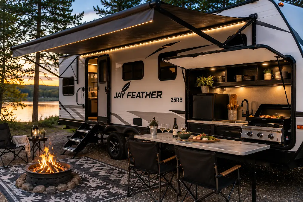 Jay Feather 25RB Gives Couples an Outdoor Kitchen Too